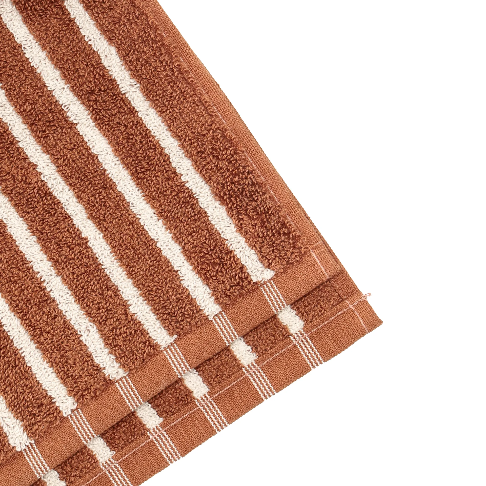 Toalla Drift 50x70 cm, Marrón-blanco Scandi Living