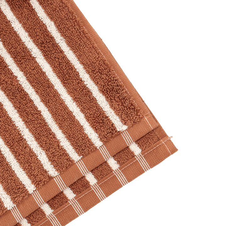 Toalla Drift 50x70 cm, Marrón-blanco Scandi Living