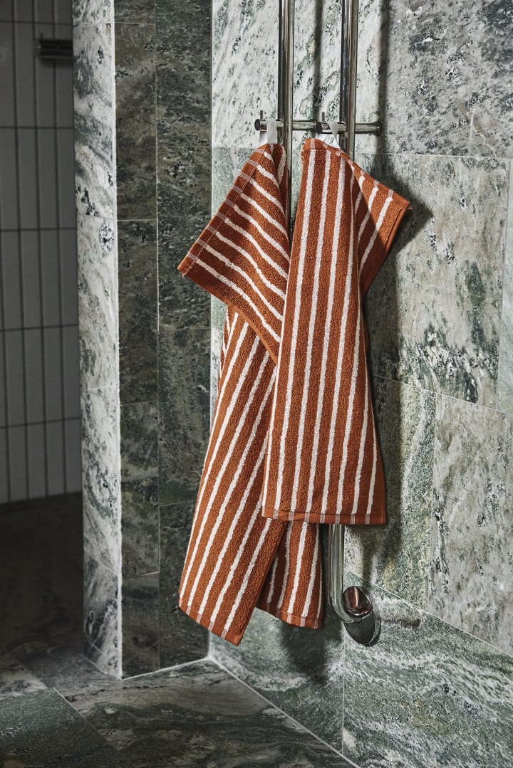 Toalla Drift 50x70 cm, Marrón-blanco Scandi Living