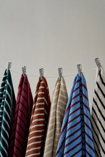 Toallas de baño Drift 100x150 cm, 2-pack - Azul-rojo - Scandi Living