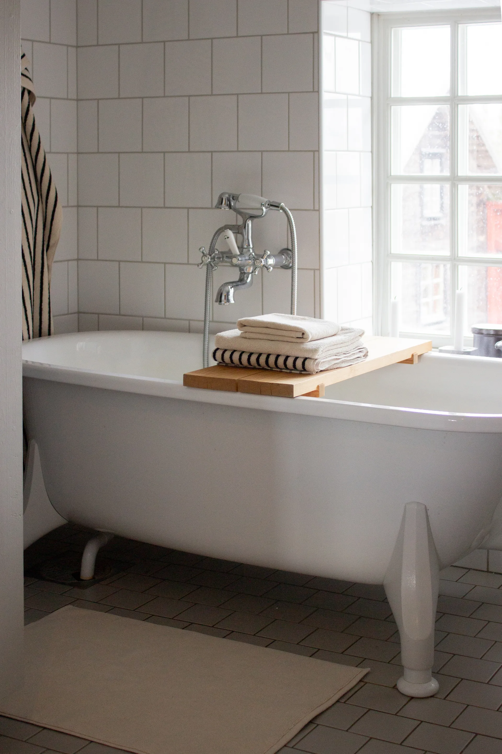 Toallas de baño Drift 100x150 cm, 2-pack - Blanco-negro Scandi Living