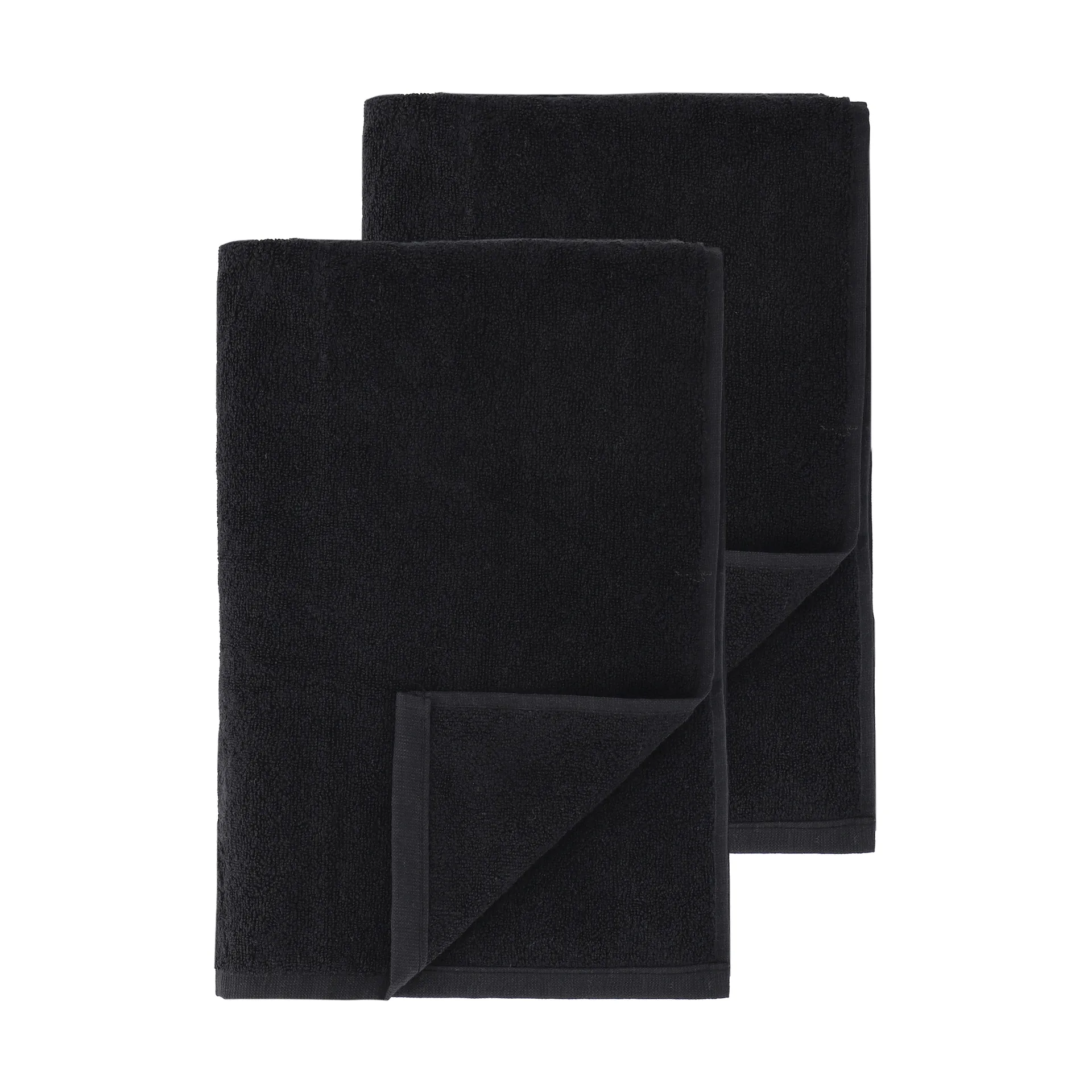 Toallas de baño Drift 100x150 cm, 2-pack - Negro,  Scandi Living