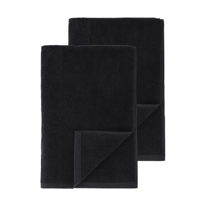 Toallas de baño Drift 100x150 cm, 2-pack - Negro - Scandi Living