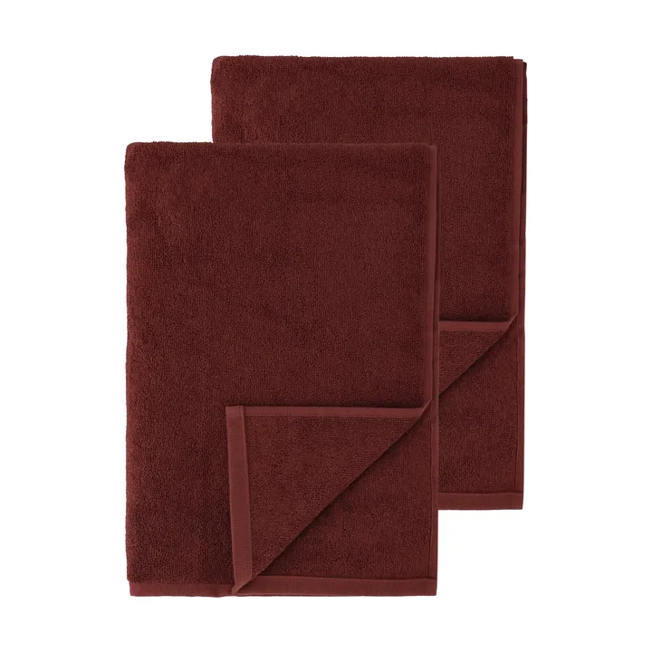 Toallas de baño Drift 100x150 cm, 2-pack - Rojo - Scandi Living