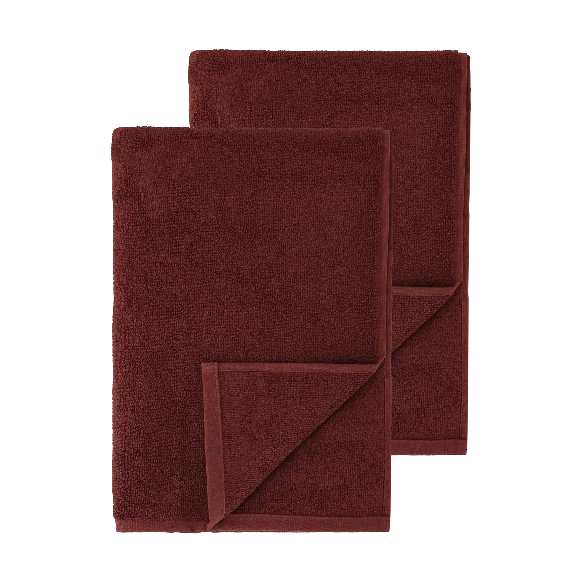 Toallas de baño Drift 100x150 cm, 2-pack - Rojo Scandi Living
