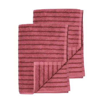 Toallas de baño Drift 100x150 cm, 2-pack - Rosa-rojo - Scandi Living