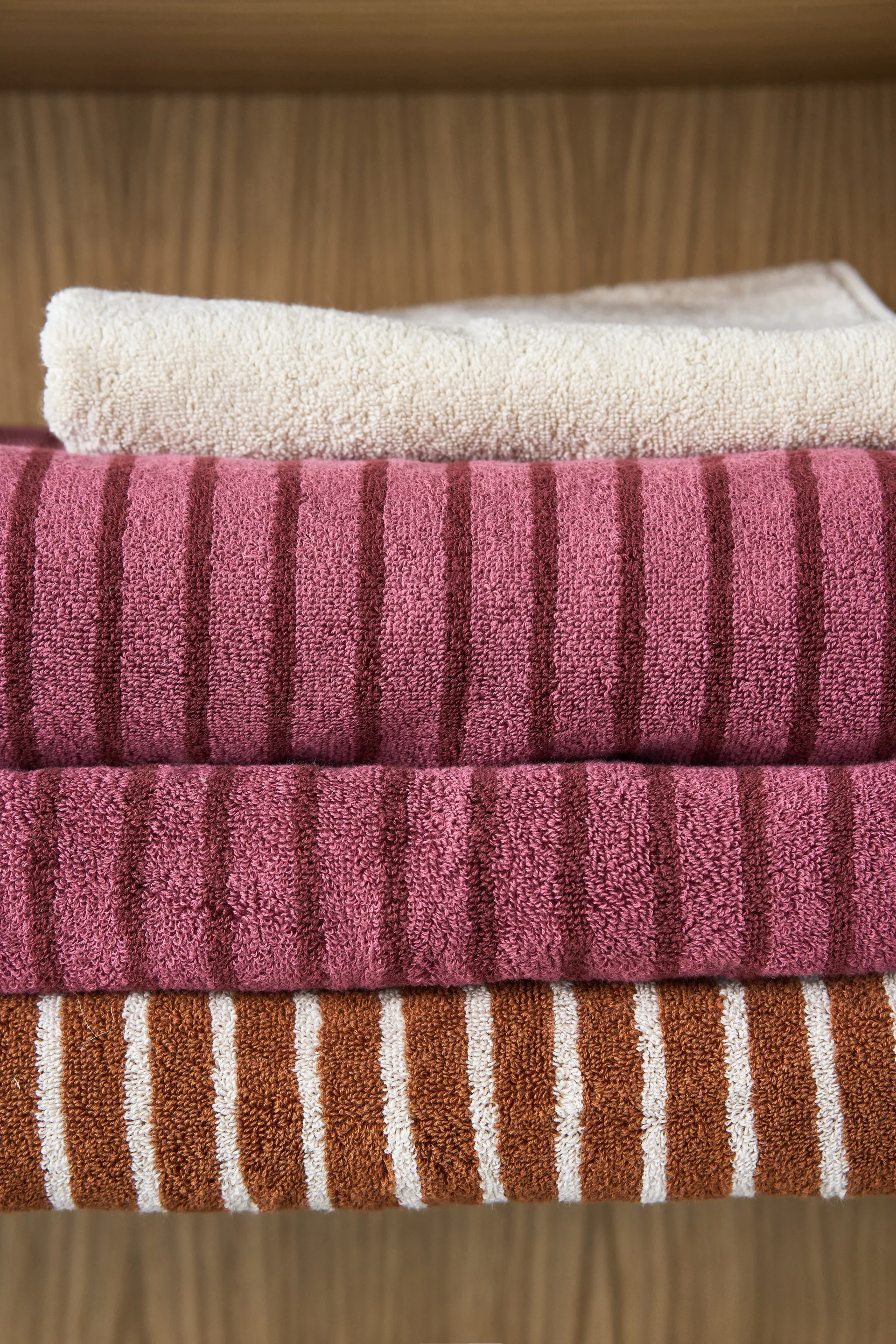 Toallas de baño Drift 100x150 cm, 2-pack - Rosa-rojo Scandi Living