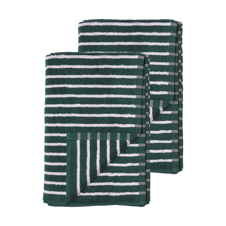 Toallas de baño Drift 100x150 cm, 2-pack - Verde-lila - Scandi Living