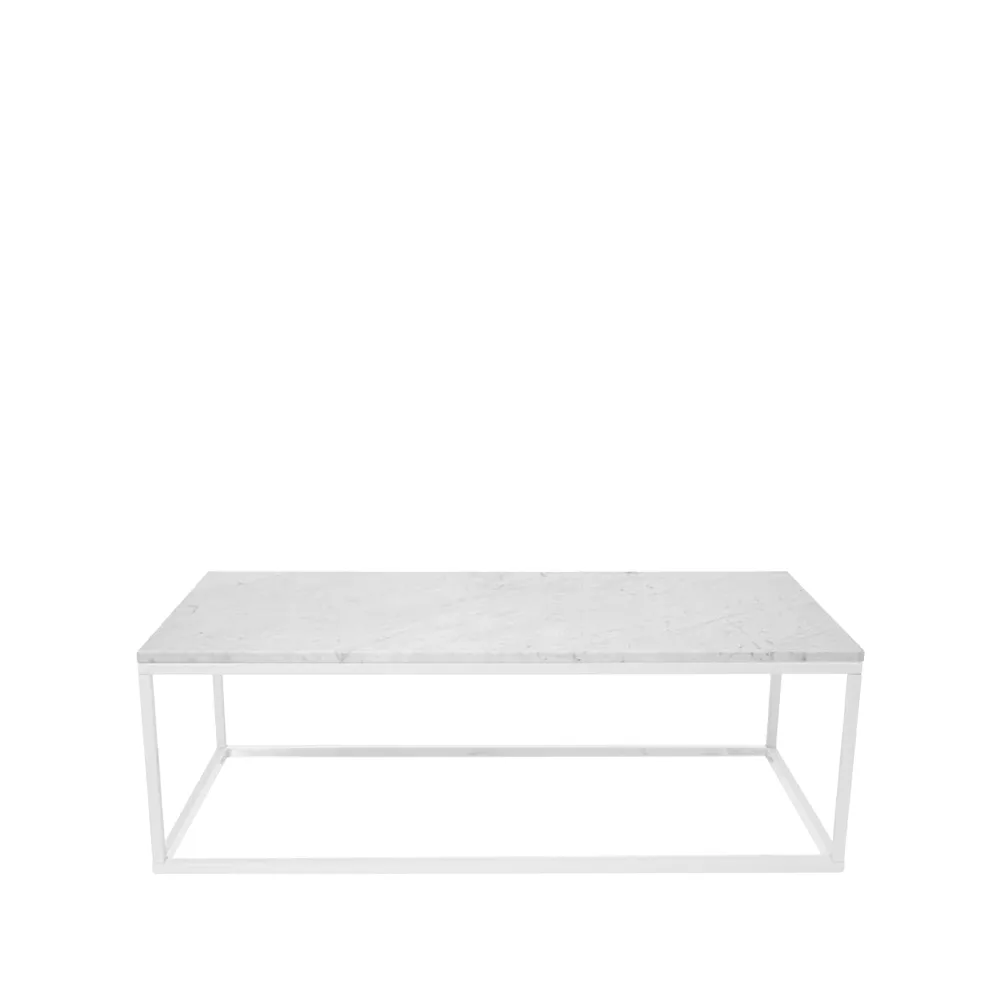 Mesa de centro 11, White, base lacada blanca Scherlin