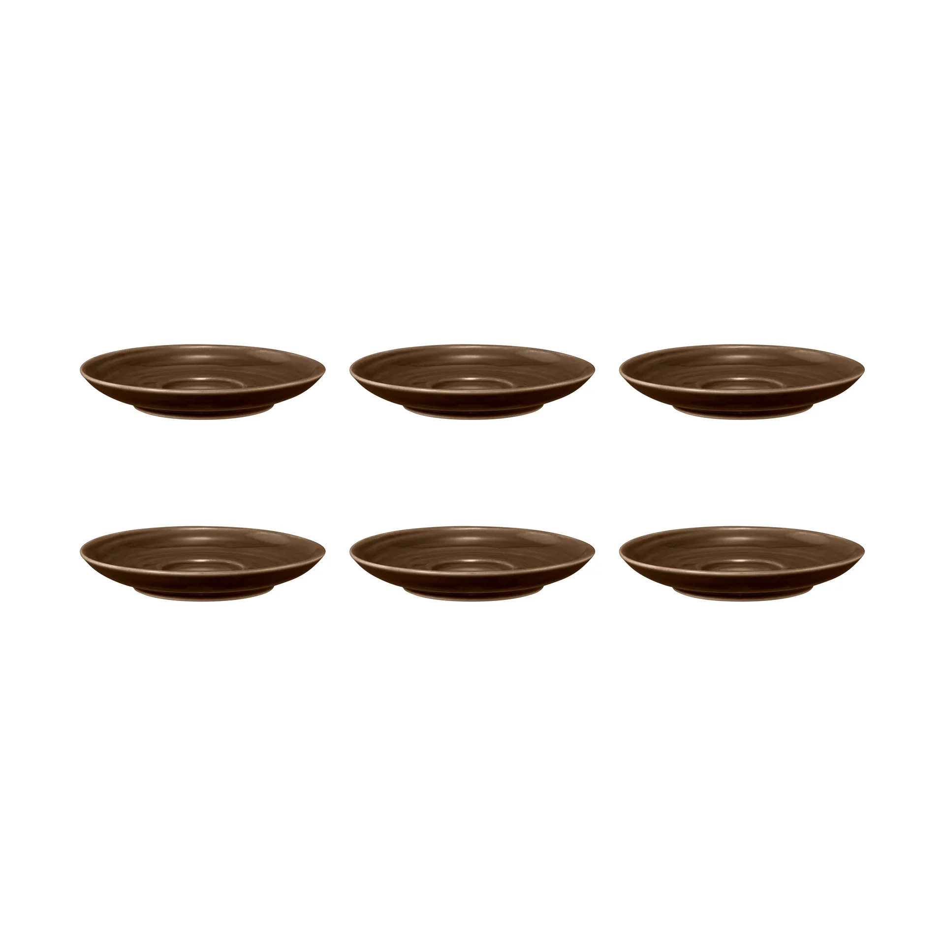 6 Platos de café Terra Ø12 cm, Earth Brown Seltmann Weiden
