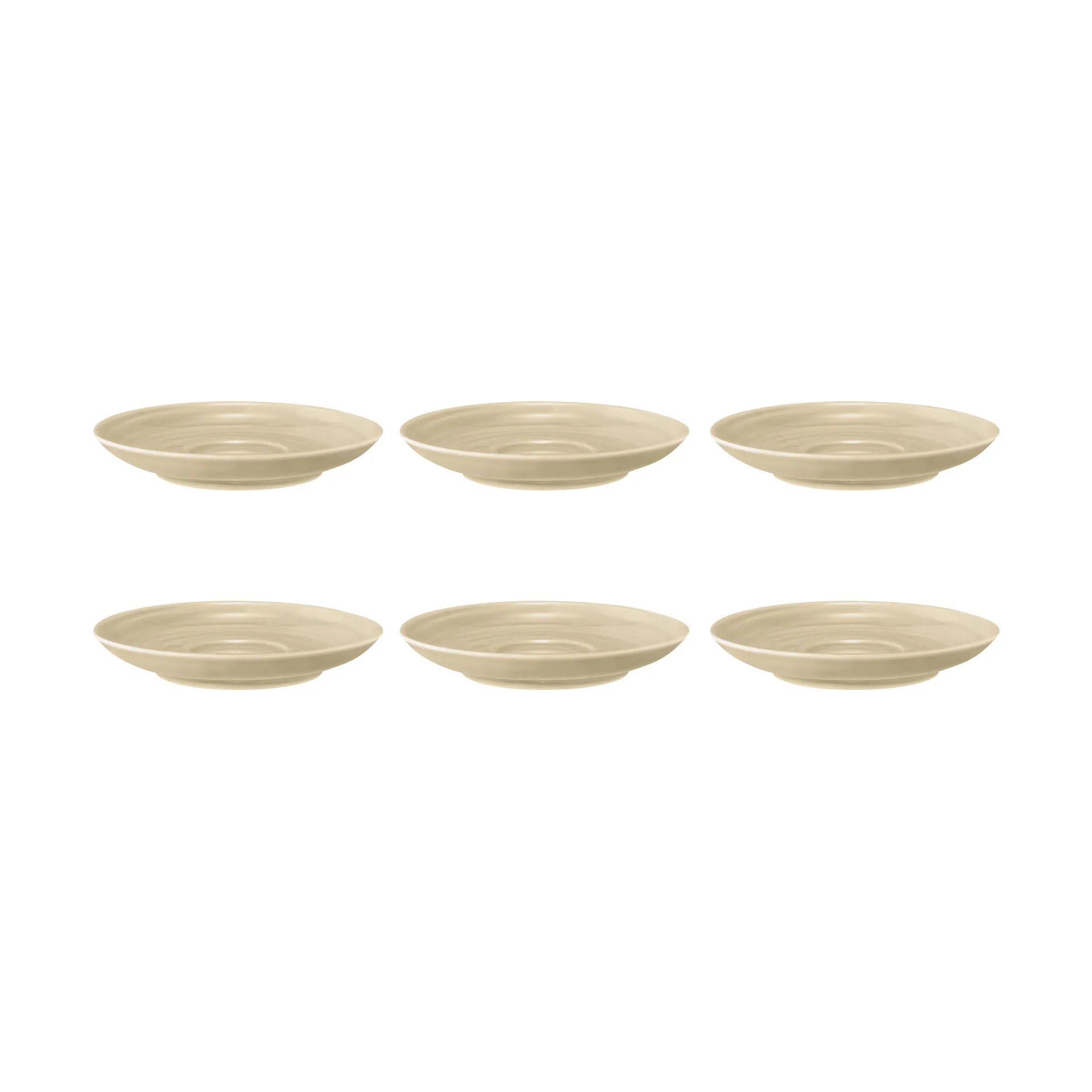 6 Platos de café Terra Ø12 cm, Sand Beige Seltmann Weiden
