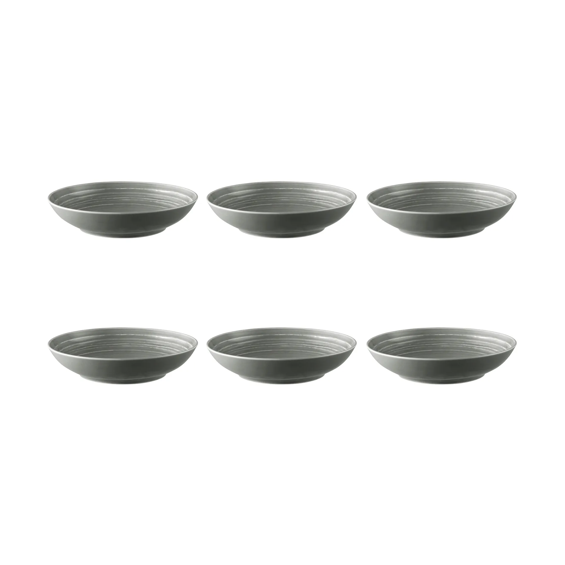 6 Platos hondos Terra Ø21,2 cm, Pearl Grey Seltmann Weiden