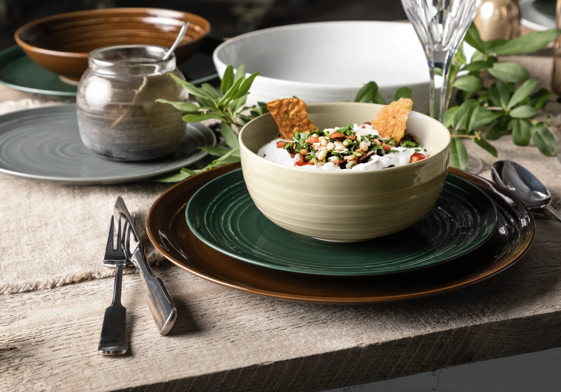 6 Platos Terra Ø22,7 cm, Moss Green Seltmann Weiden