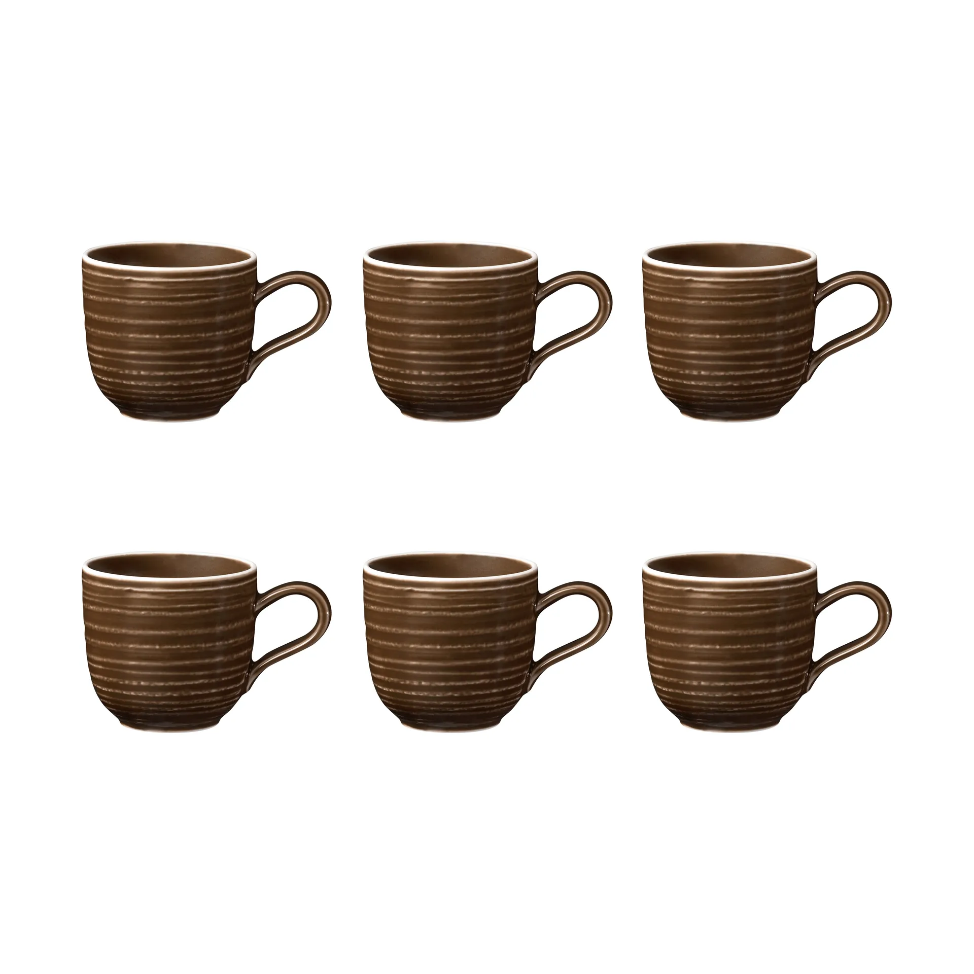 6 Tazas espresso Terra 9 cl, Earth Brown Seltmann Weiden