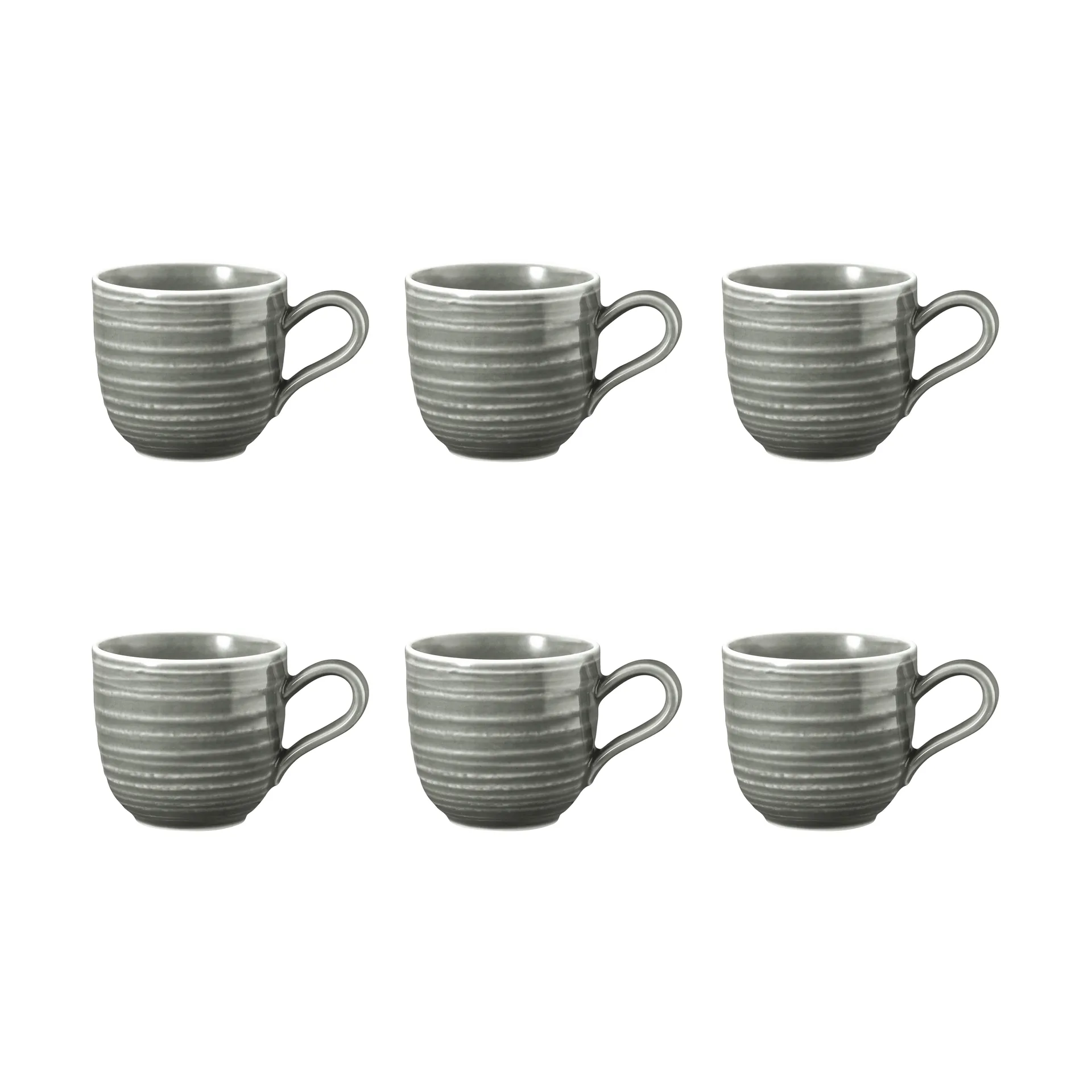 6 Tazas espresso Terra 9 cl, Pearl Grey Seltmann Weiden