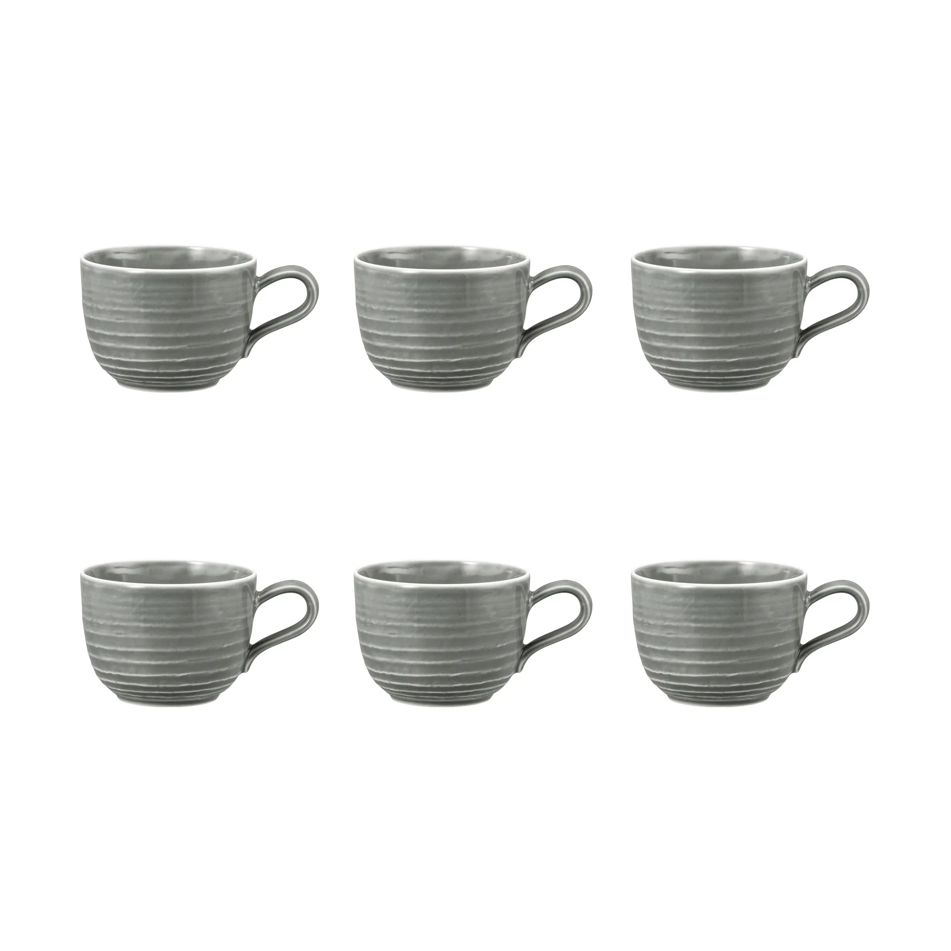 6 Tazas Terra 26 cl, Pearl Grey Seltmann Weiden