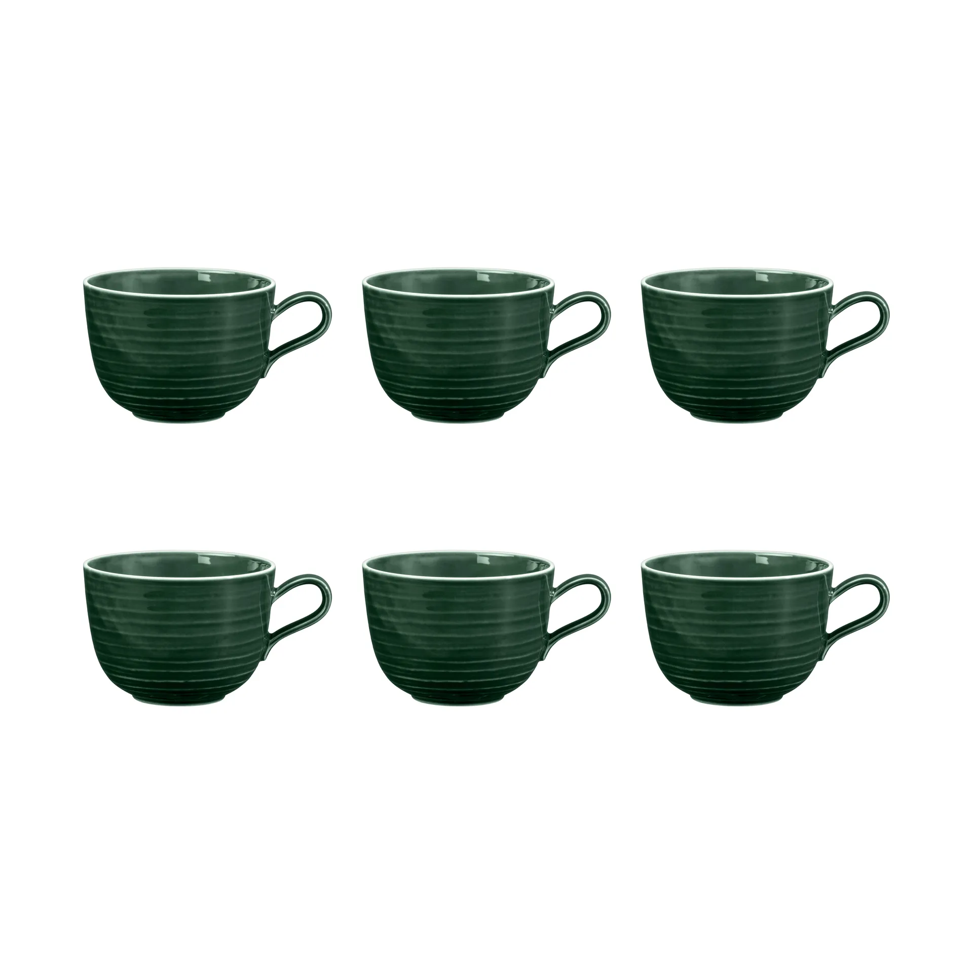 6 Tazas Terra 38 cl, Moss Green Seltmann Weiden