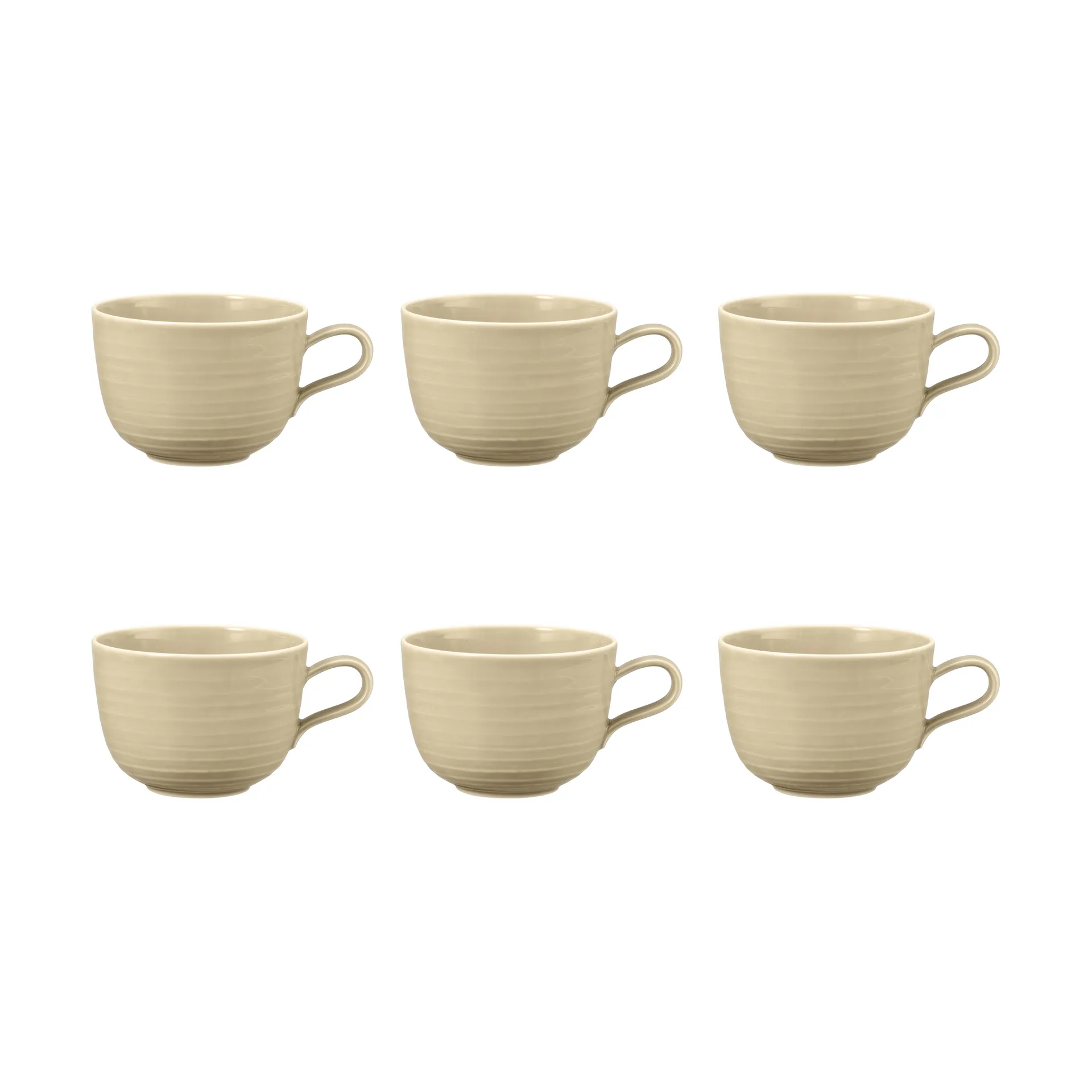 6 Tazas Terra 38 cl, Sand Beige Seltmann Weiden