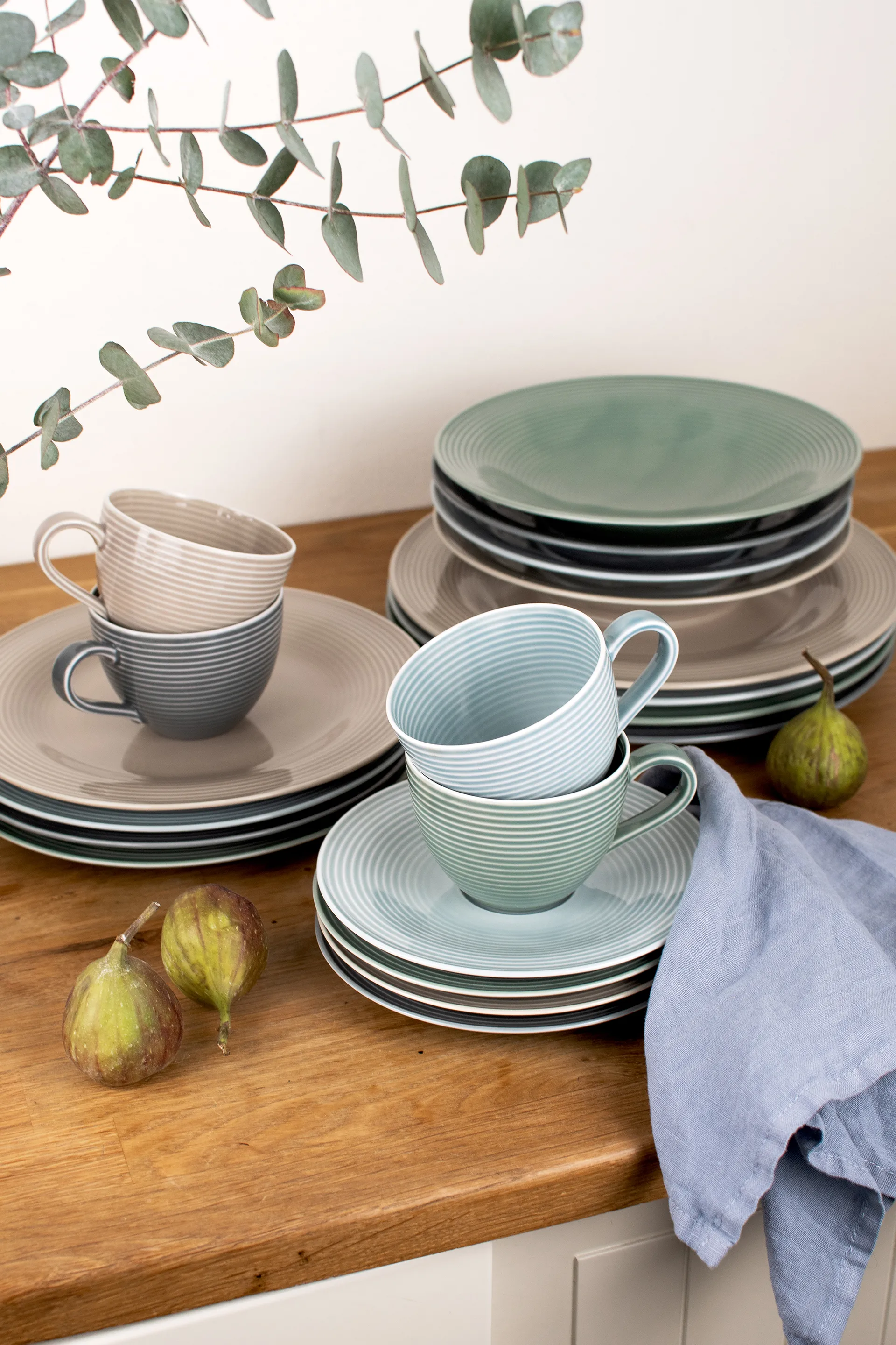 Vajilla Beat 12 piezas, Gris perla Seltmann Weiden