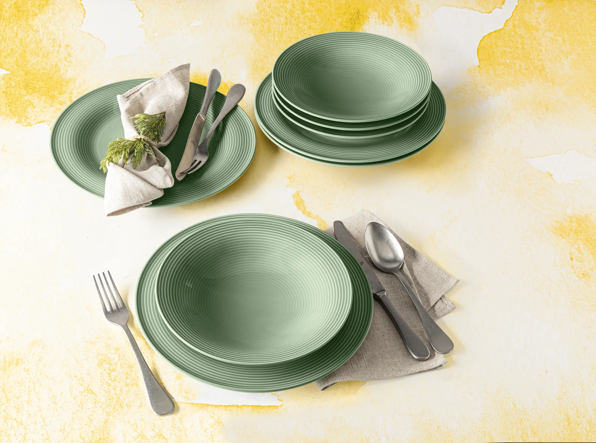 Vajilla Beat 12 piezas, Verde Seltmann Weiden