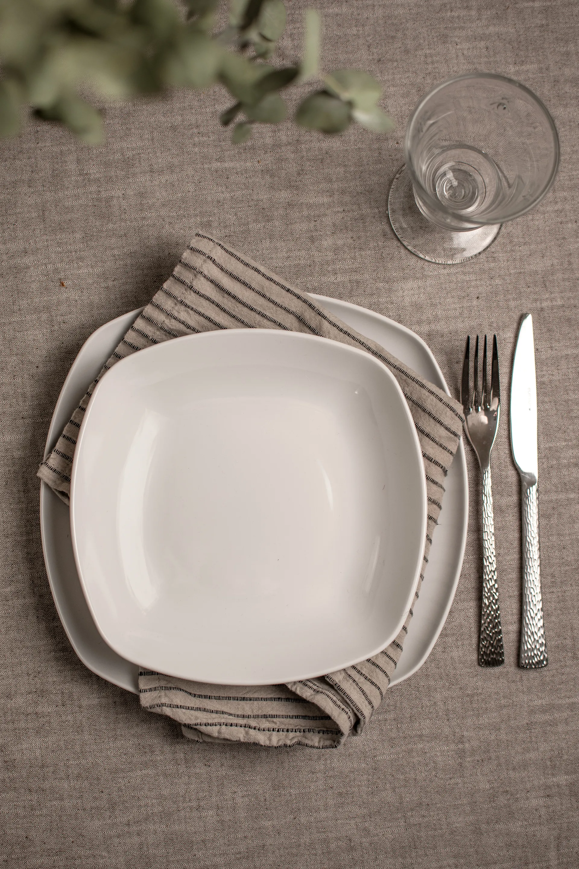 Vajilla Lido cuadrada 12 piezas, Blanco Seltmann Weiden