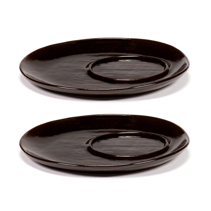 2 Platillos para taza de café La Mère Ø14,5 cm - Dark brown - Serax