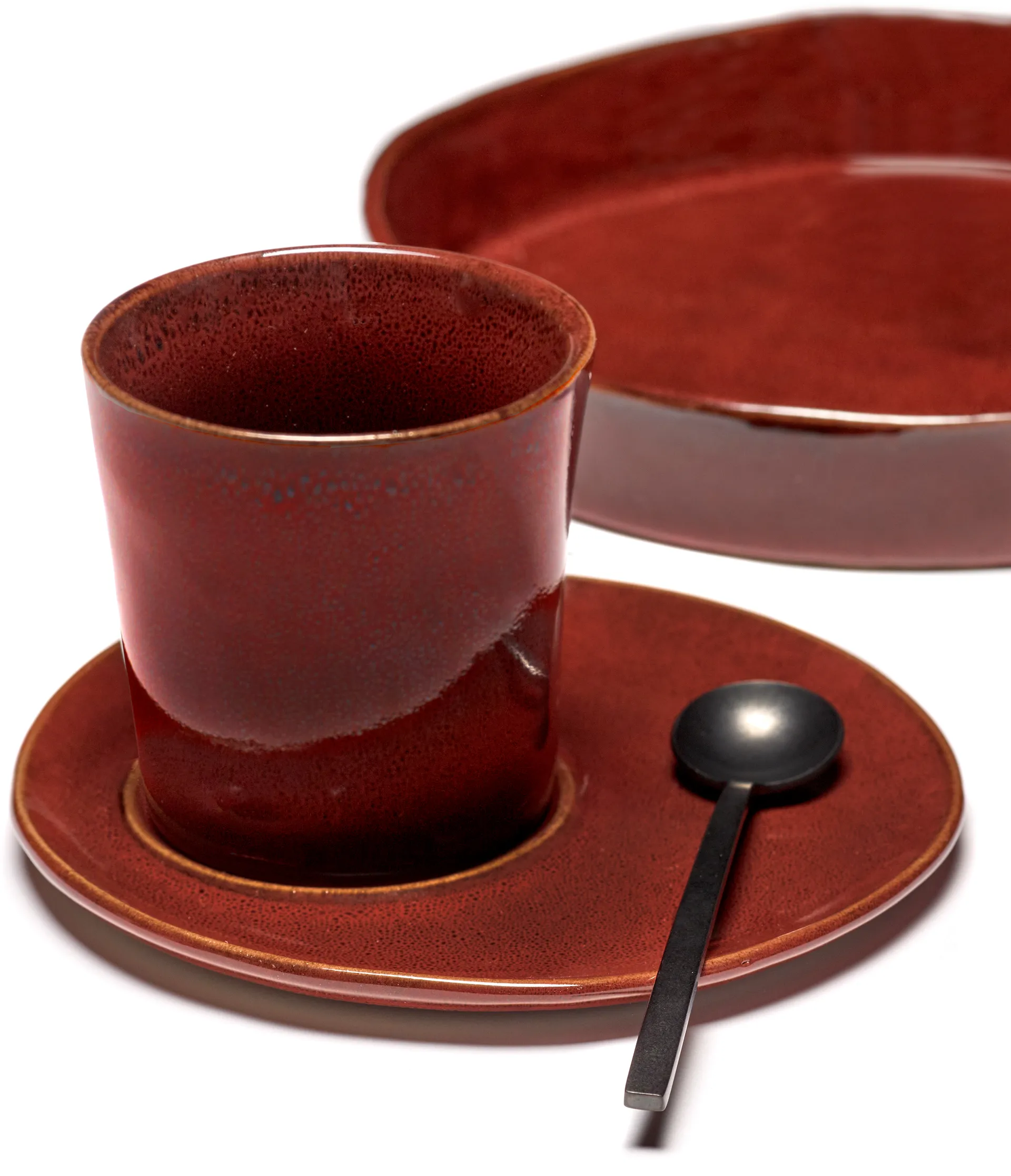 2 Platillos para taza de café La Mère Ø14,5 cm, Venetian red Serax