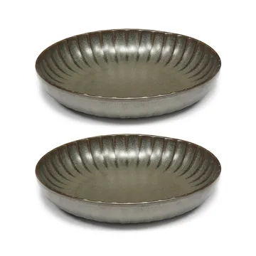 2 Platos Inku high L Ø23 cm - Green - Serax