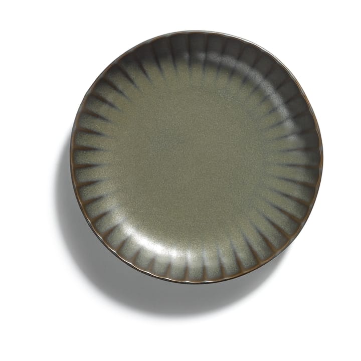 2 Platos Inku high M Ø21 cm, Green Serax