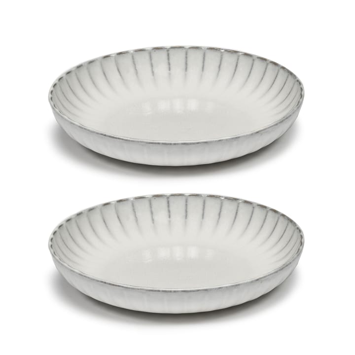 2 Platos Inku high M Ø21 cm - White - Serax