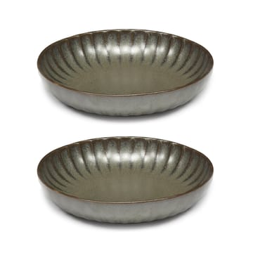 2 Platos Inku high S Ø19 cm - Green - Serax