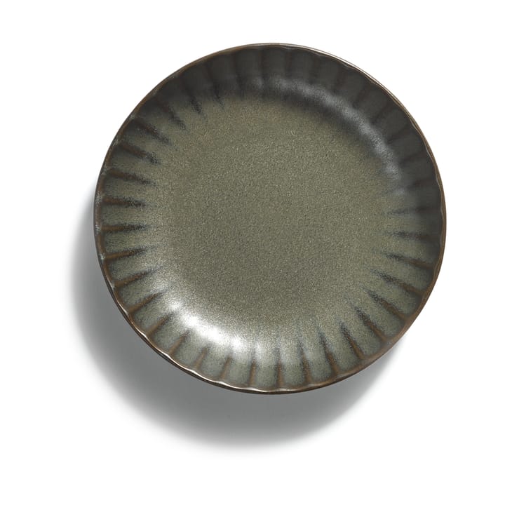 2 Platos Inku high S Ø19 cm, Green Serax