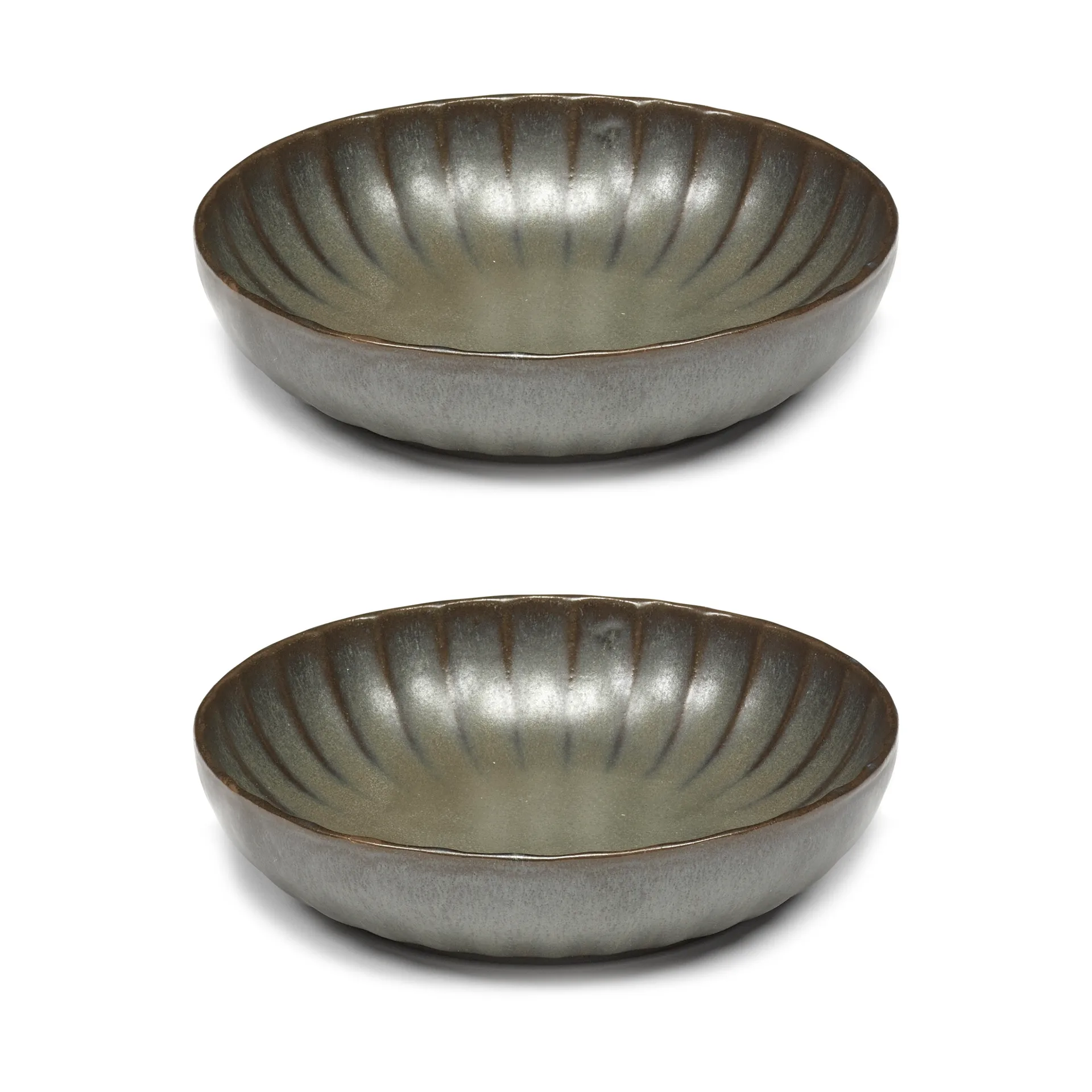 2 Platos Inku high XS Ø16 cm, Green Serax