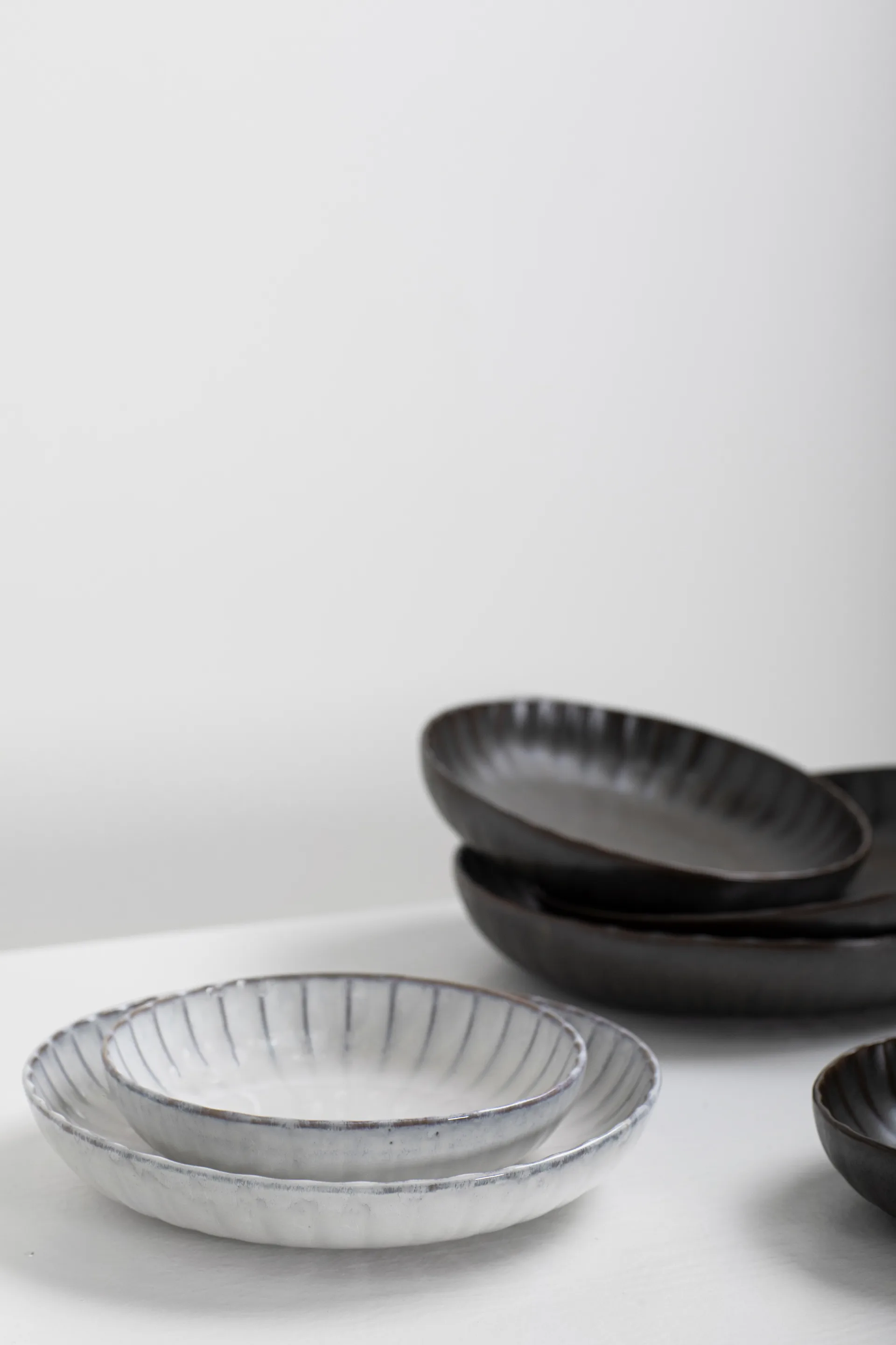 2 Platos Inku high XS Ø16 cm, White Serax