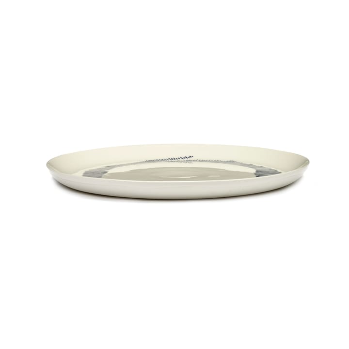 2 Platos Ottolenghi Feast L Ø26 cm, White stripes-blue Serax
