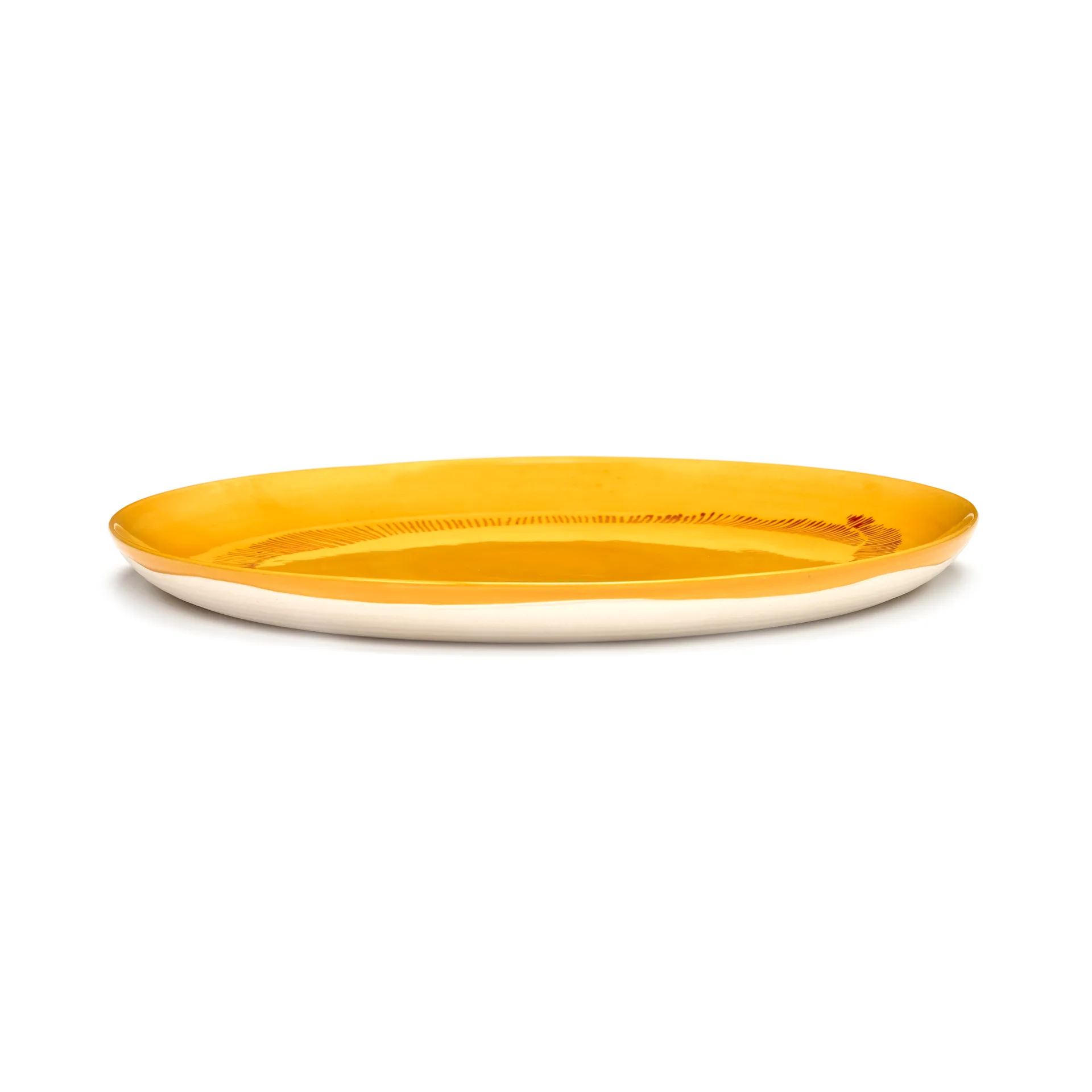 2 Platos Ottolenghi Feast L Ø26,5 cm, Yellow stripes-red Serax