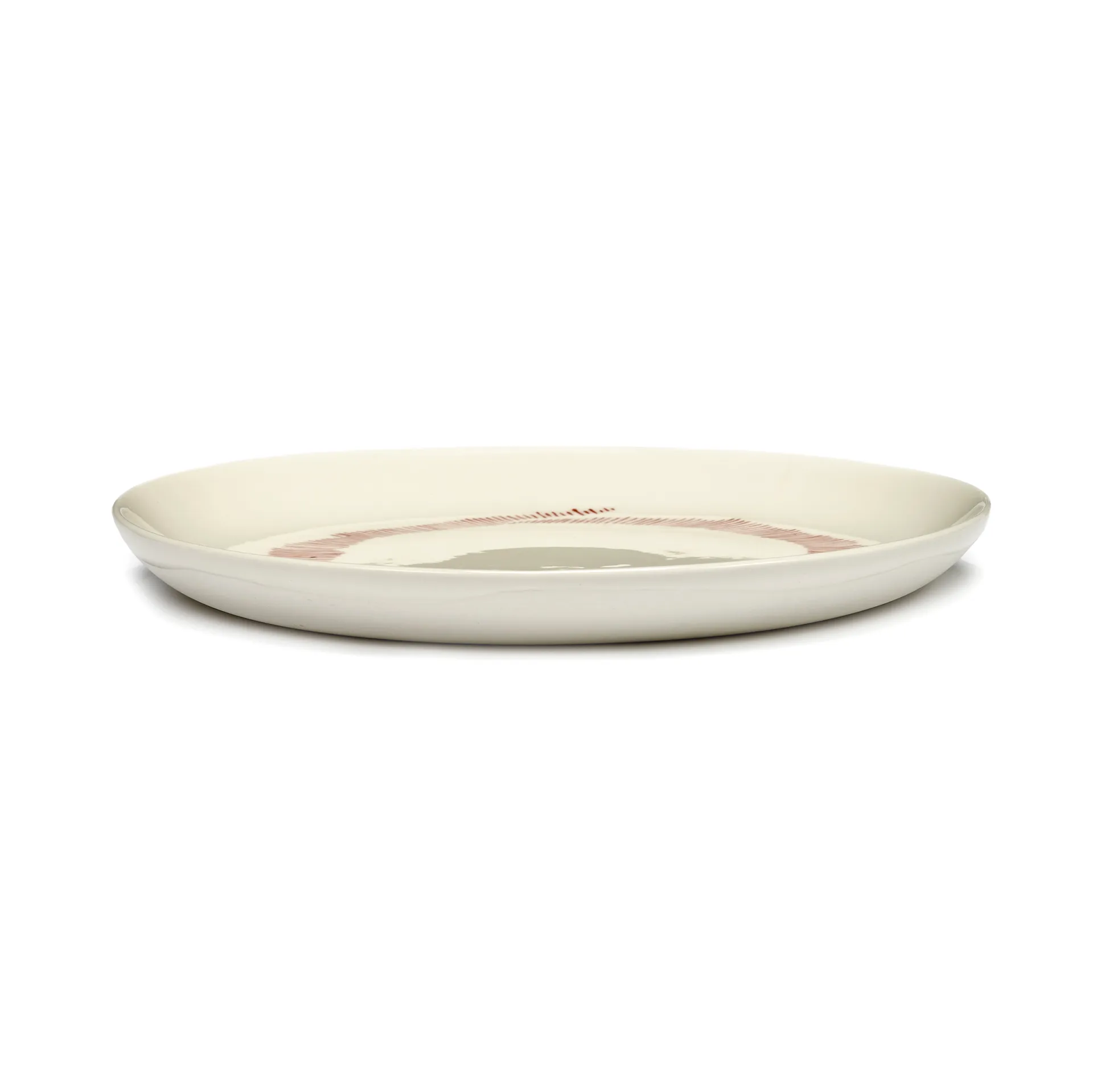 2 Platos Ottolenghi Feast S Ø19 cm, White stripes-red Serax