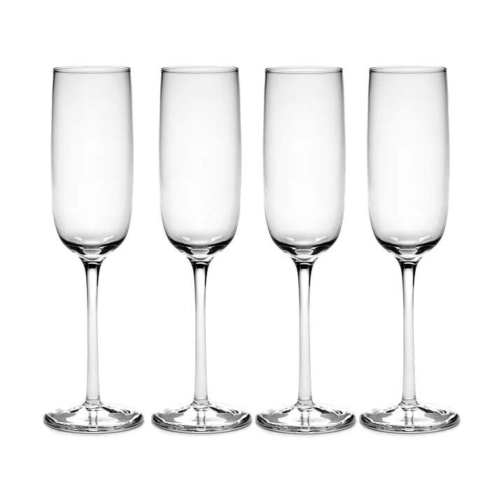 4 Copas de champán alargadas Passe-Partout 15 cl transparente - Serax