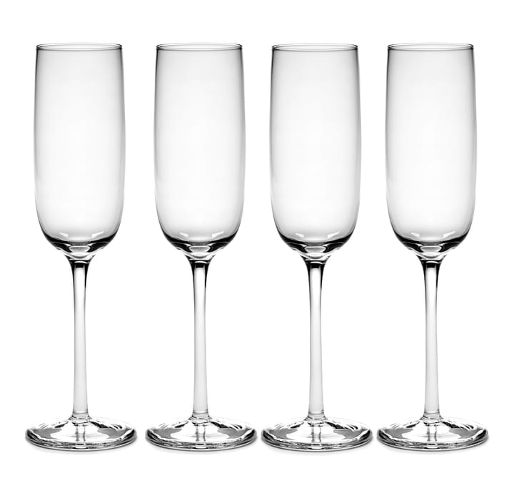 4 Copas de champán alargadas Passe-Partout 15 cl - transparente - Serax