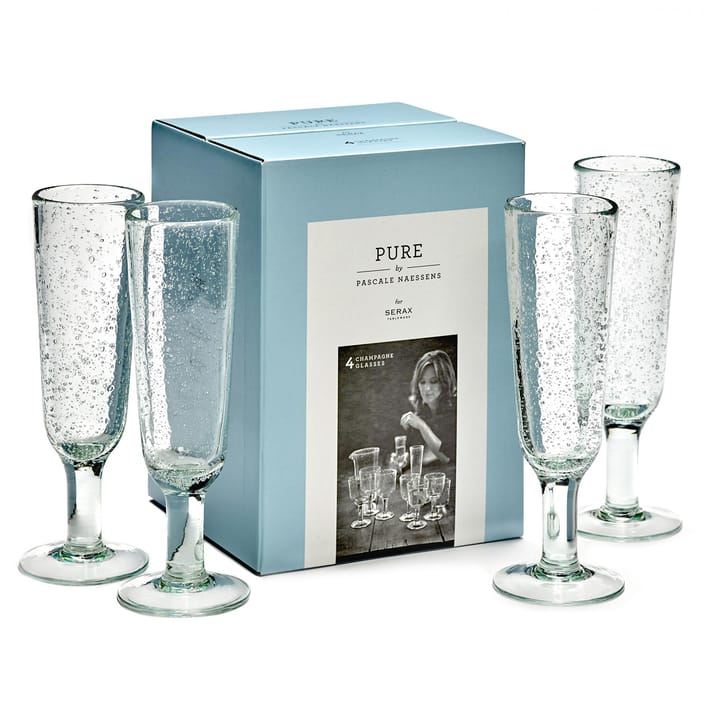 4 Copas de champán Pure Pascale - Transparente - Serax