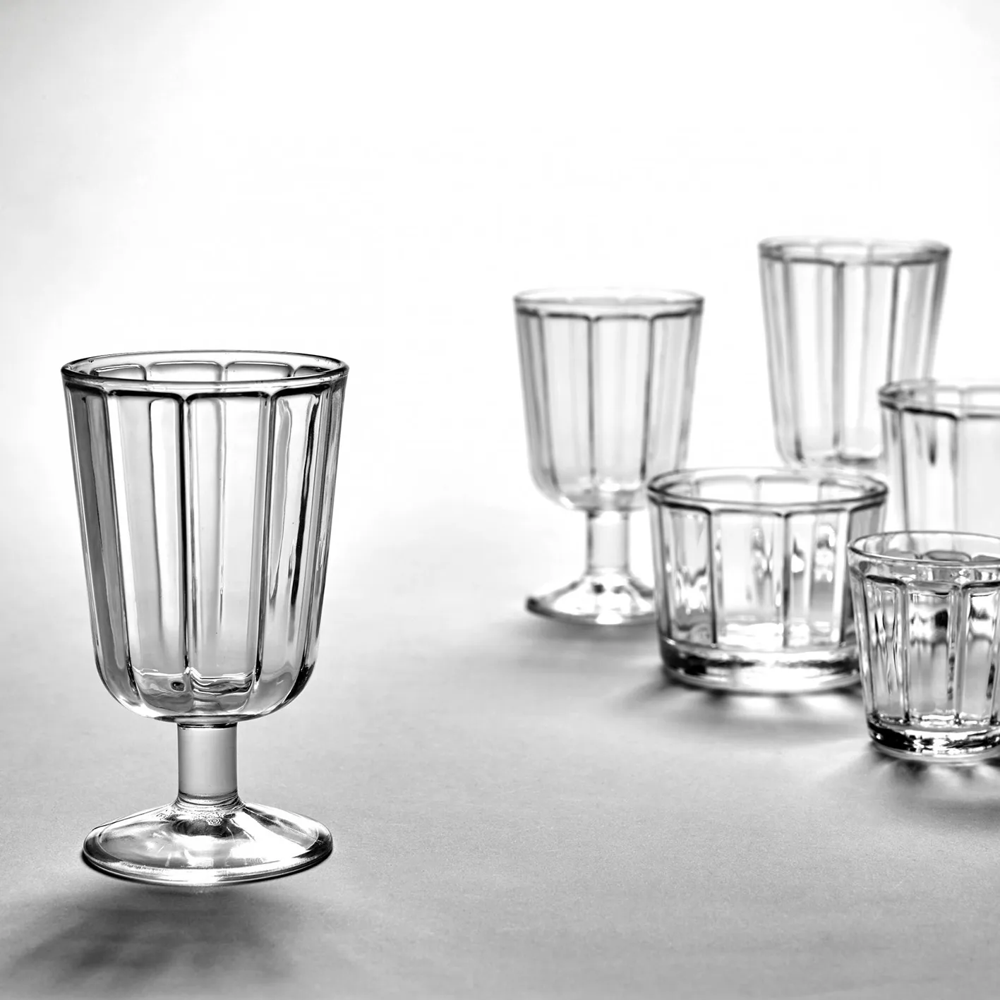 4 Copas de vino blanco Surface 18 cl Transparente Serax