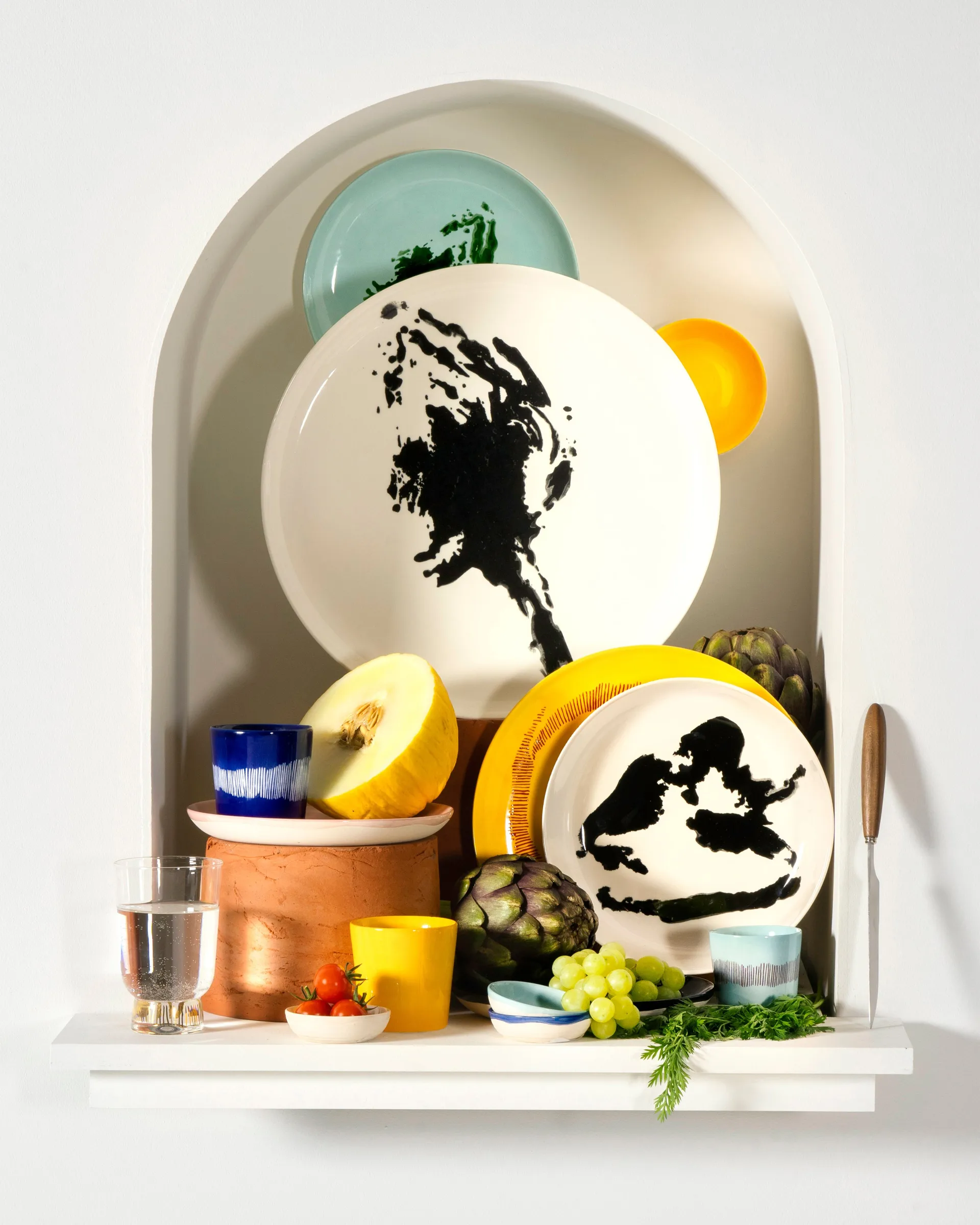 4 Tazas de café Ottolenghi Feast 25 cl, Dark blue-white Serax