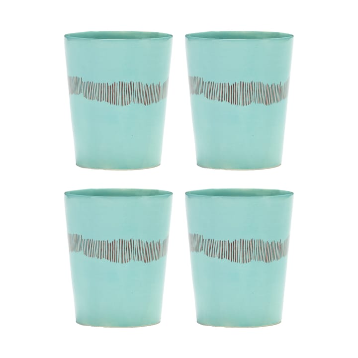 4 Tazas de té Ottolenghi Feast 33 cl - Azure stripes-red - Serax