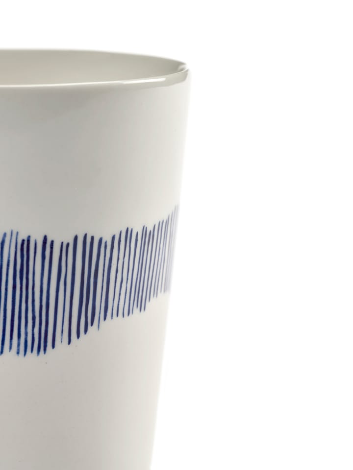 4 Tazas de té Ottolenghi Feast 33 cl, White stripes-blue Serax