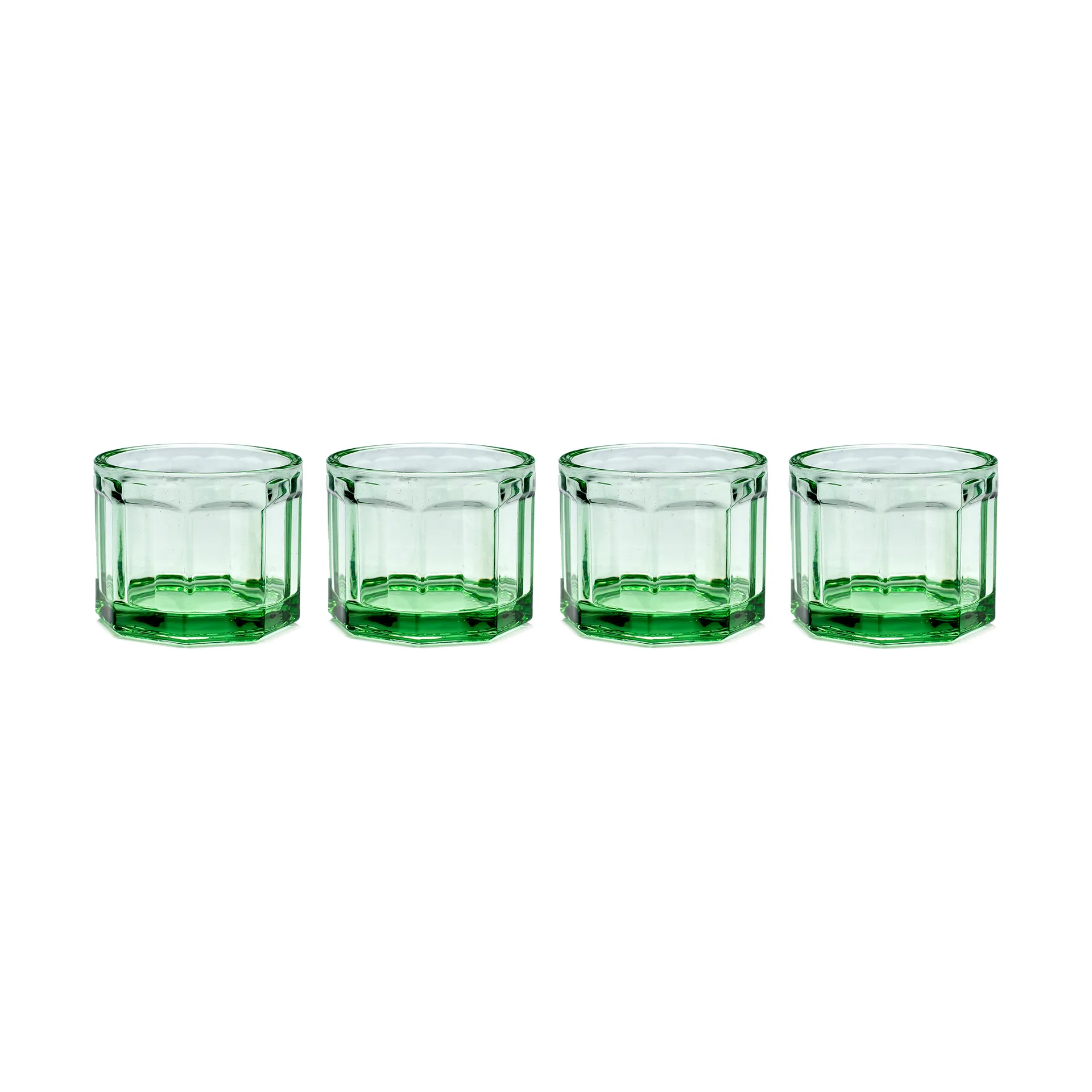 4 Vasos Fish & Fish 16 cl Green,  Serax