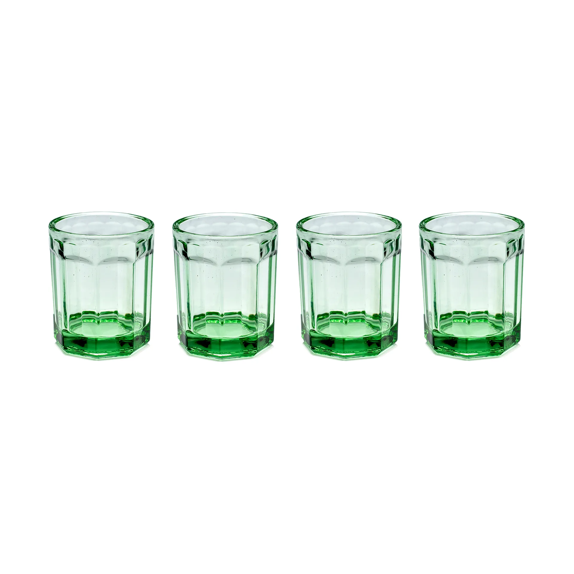 4 Vasos Fish & Fish 22 cl Green,  Serax