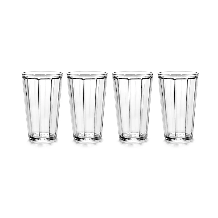 4 Vasos largos Surface 45 cl Transparente - Serax