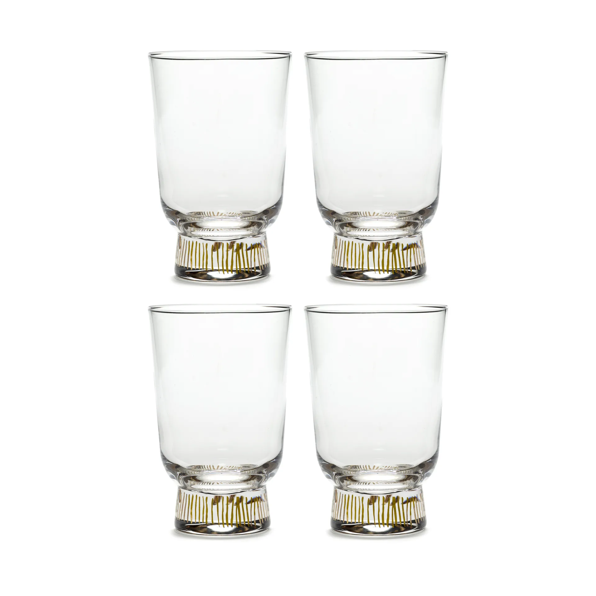 4 Vasos Ottolenghi Feast 33 cl, Stripes gold Serax