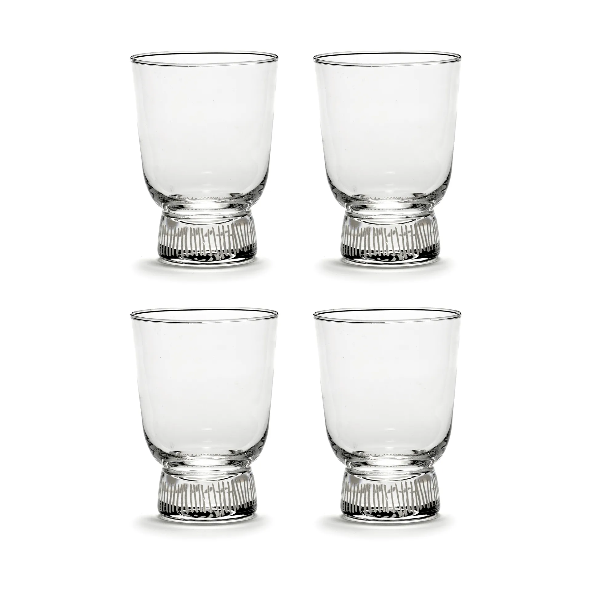 4 Vasos Ottolenghi Feast 33 cl, Stripes sandblasted Serax
