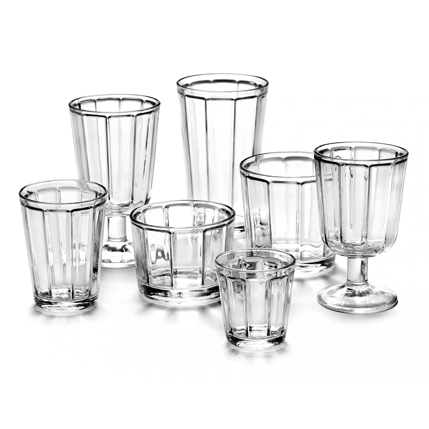 4 Vasos para espresso Surface 10 cl Transparente,  Serax